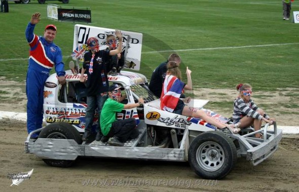 Frankie on the parade lap