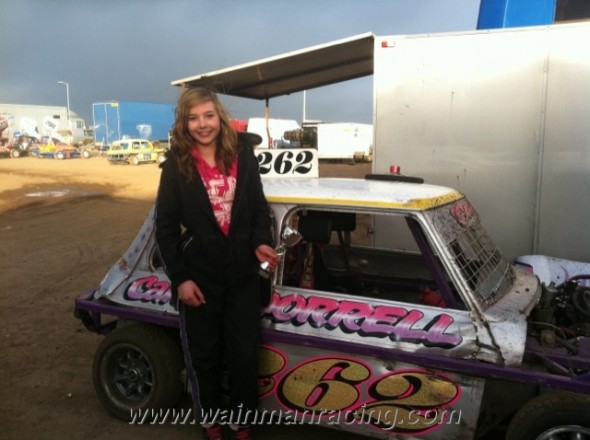 A first race win for niece Camey Dorrell on the Saturday. On Sunday she went on to win her first final.