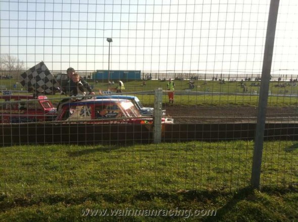 Frankie after winning his final with James Riggal