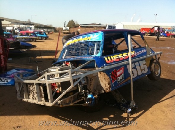 Frankie JJ after smashing his clutch plate cover and dropped his balls out of the driveshaft