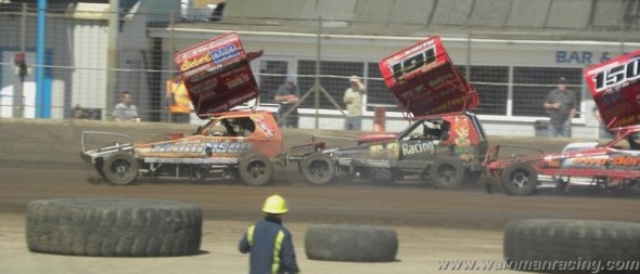 Danny on his way to a second place in the heat on Sunday.