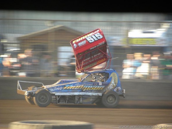 Frankie at speed in the first heat