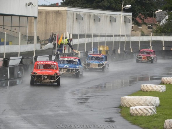 Fourth place in Heat 2 with one lap to go