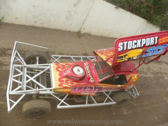 Aerial view of Danny in the Stoke pit lane (Martin Fitzgerald)