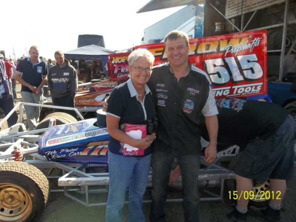 Dawn Fincham goes to most F1 meetings with her husband Roly.