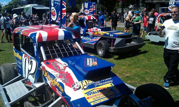 Pre-championship display and scrutineering in the town centre. (Photo: Frits van Dis)