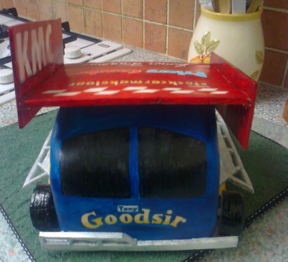 Rear view of Harry's brilliant birthday cake.