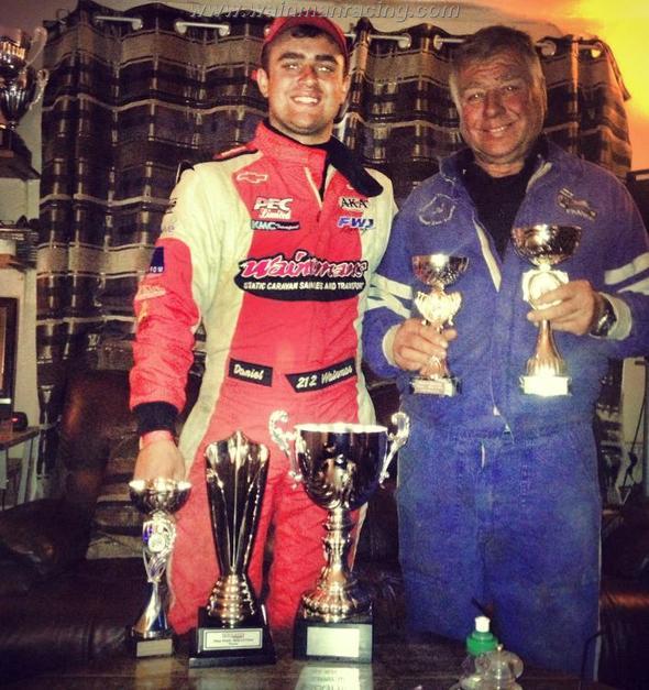 Danny and Frank Senior show off their trophies from the weekend. (AW)