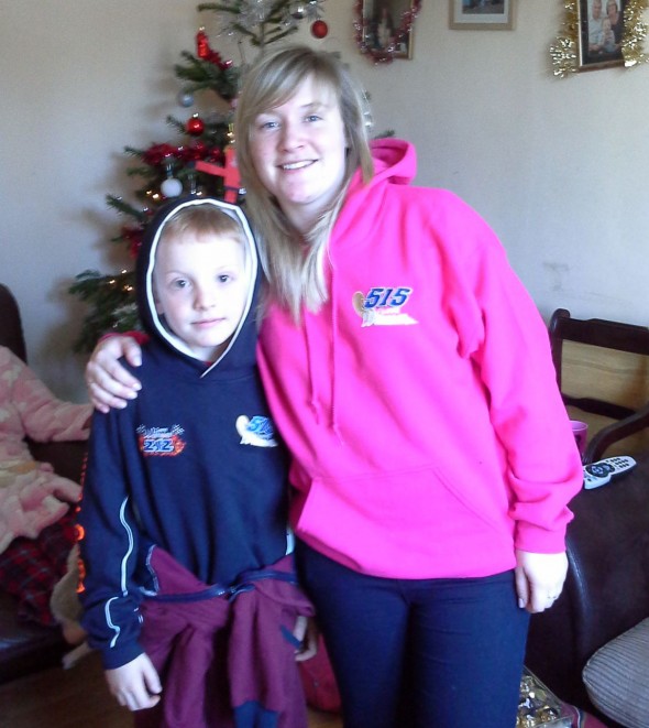 Amy Bristow and Stevie Abbott chilling in their hoodies
