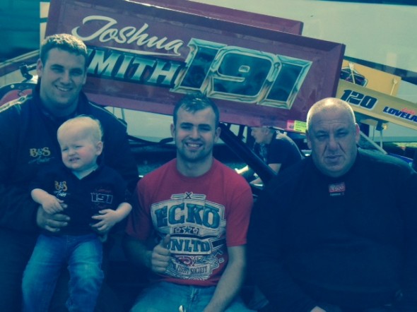 Josh with Big Josh, Dan, Tony Smith, and Sara-Jayne Smith.