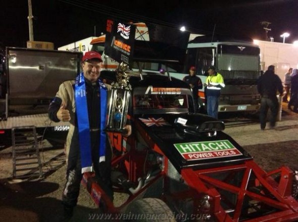 Frankie with the runner-up trophy.
