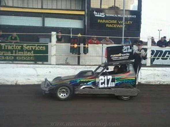 Lee Fairhurst on the parade lap.