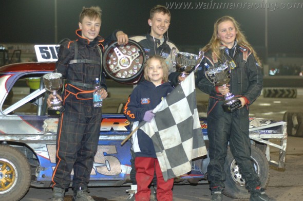 Frankie presented with his Final trophy by Mia Reeves - she's a big fan!
