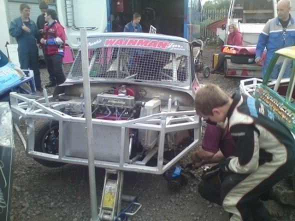 Frankie JJ repairs his car. Frankie JJ repairs his car.