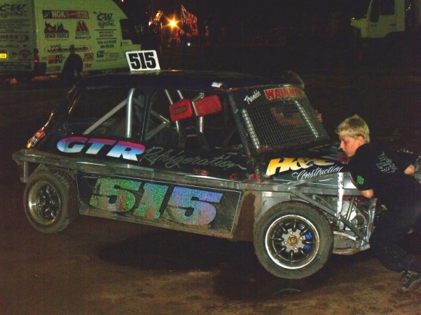 Frankie JJ's car get a push Frankie JJ's car get a push
