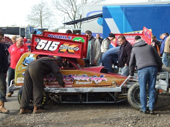 All hands to the deck to get the car ready