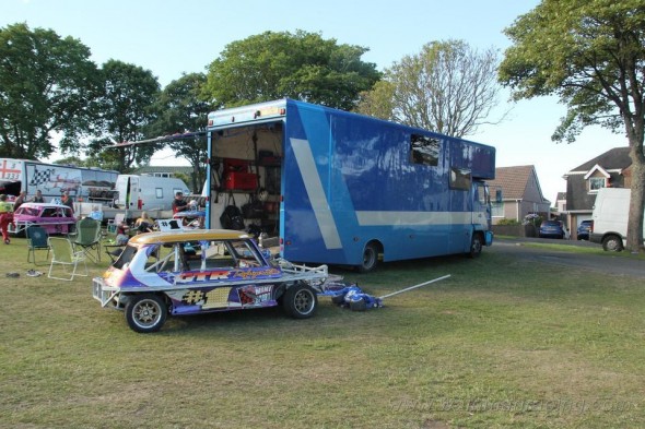 The pits are on the village green.